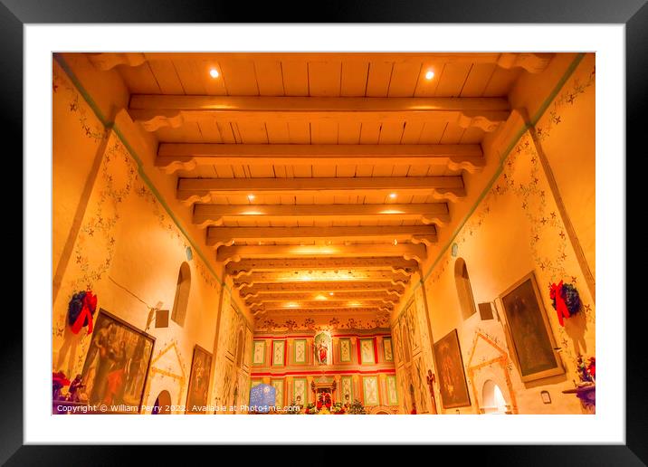 Old Mission Santa Ines Solvang California Basilica Framed Mounted Print by William Perry