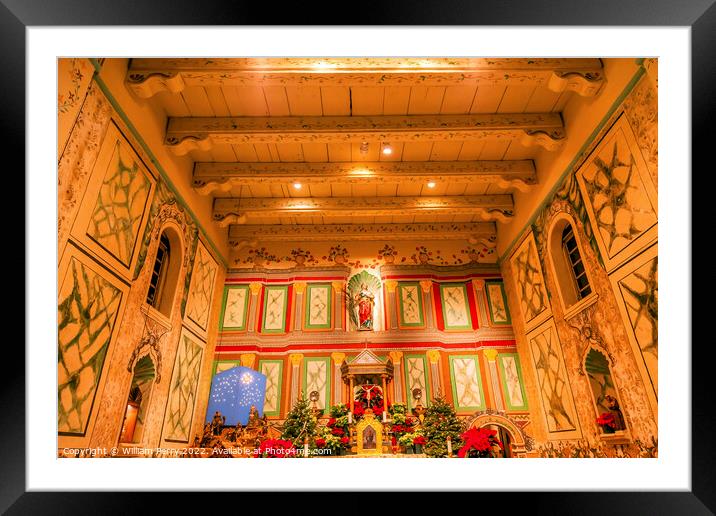 Old Mission Santa Ines Solvang California Basilica Framed Mounted Print by William Perry