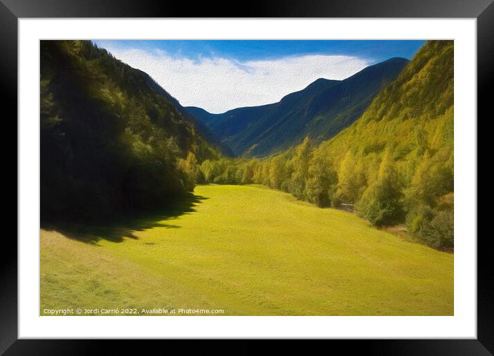 Autumn colors in Ordino, Andorra - Picturesque Edition Framed Mounted Print by Jordi Carrio