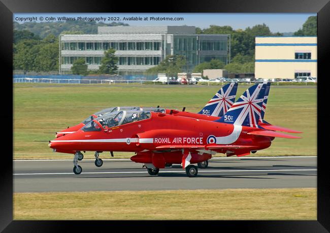  The Reds - Ready To Roll ! - Farnborough 2014 - 2 Framed Print by Colin Williams Photography