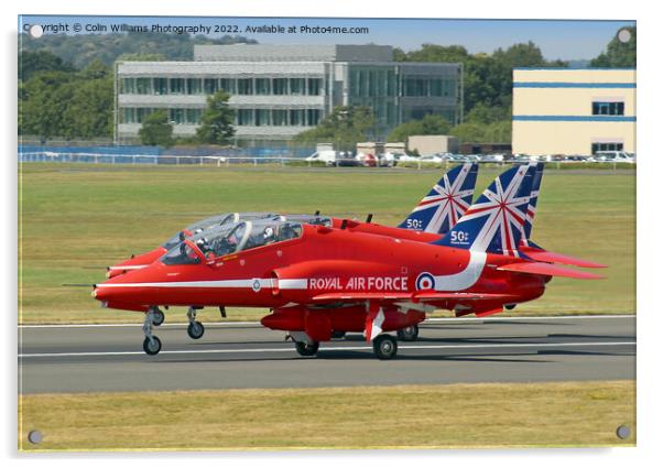  The Reds - Ready To Roll ! - Farnborough 2014 - 2 Acrylic by Colin Williams Photography