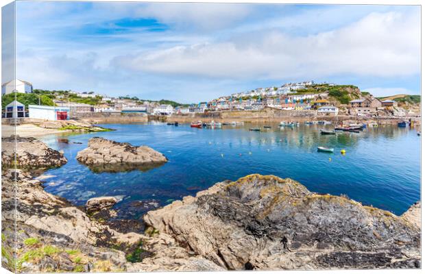 The picturesque fishing village of Mevagissey Canvas Print by Kevin Snelling