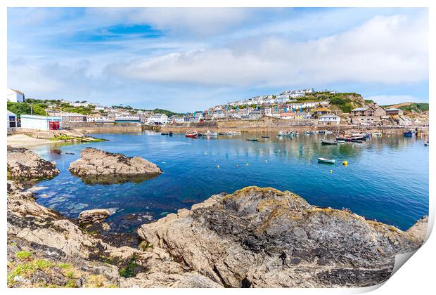 The picturesque fishing village of Mevagissey Print by Kevin Snelling