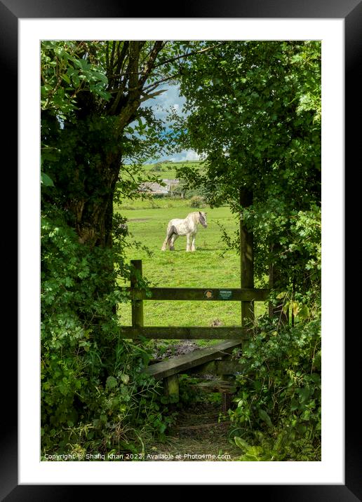 Mellor Farmland from Yew Tree Drive, Blackburn, La Framed Mounted Print by Shafiq Khan
