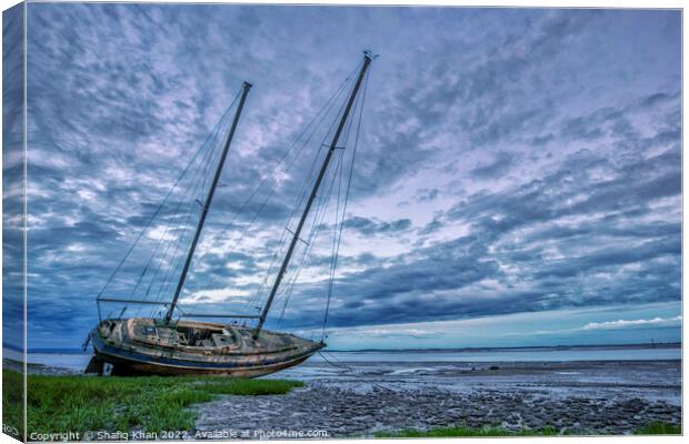 The Celestial Dawn Yacht off Lytham, Lancashire, U Canvas Print by Shafiq Khan