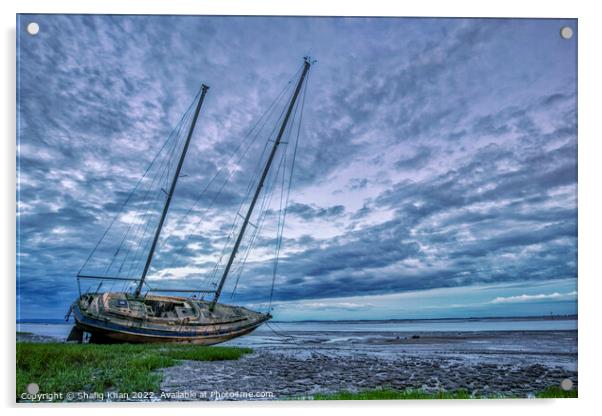 The Celestial Dawn Yacht off Lytham, Lancashire, U Acrylic by Shafiq Khan