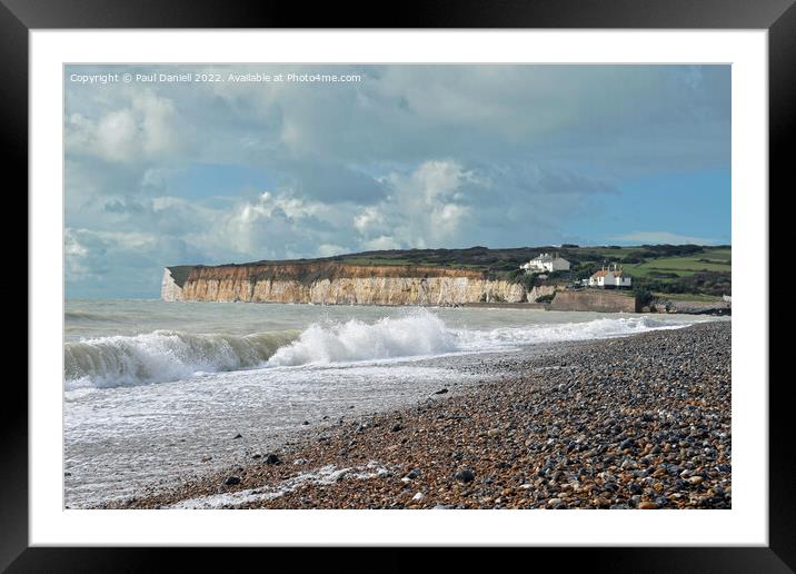 Waves at Cuckmere  Framed Mounted Print by Paul Daniell