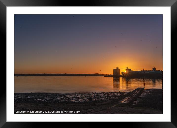 Southampton Water at Sunset Framed Mounted Print by KB Photo
