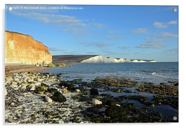 Seven Sisters from Hope cove Acrylic by Paul Daniell