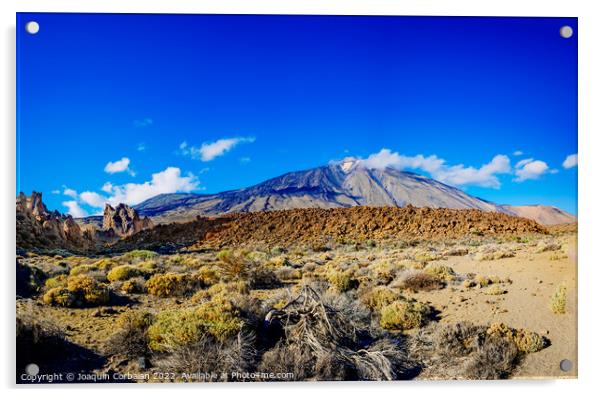 Beautiful panoramic image of the Teide volcano, a sunny day with Acrylic by Joaquin Corbalan