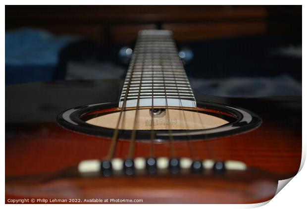 Guitar Strings 2 Print by Philip Lehman