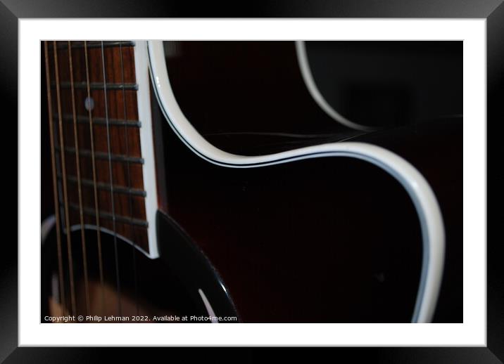 Guitar curves 3 Framed Mounted Print by Philip Lehman
