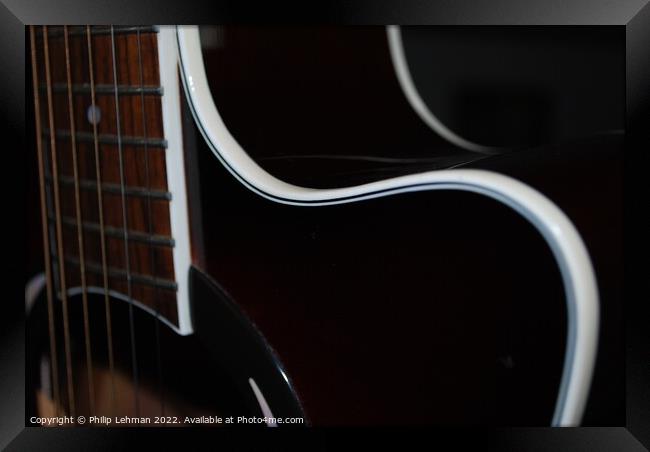 Guitar curves 3 Framed Print by Philip Lehman