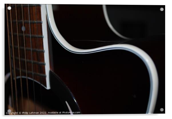 Guitar curves 3 Acrylic by Philip Lehman