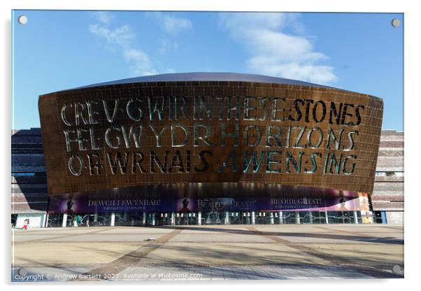 Wales Millennium Centre at Cardiff Bay Acrylic by Andrew Bartlett