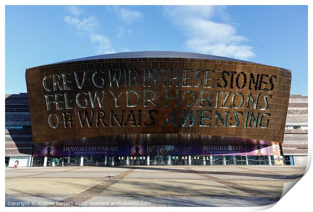 Wales Millennium Centre at Cardiff Bay Print by Andrew Bartlett