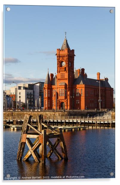Pierhead Building at Cardiff Bay, South Wales, UK Acrylic by Andrew Bartlett