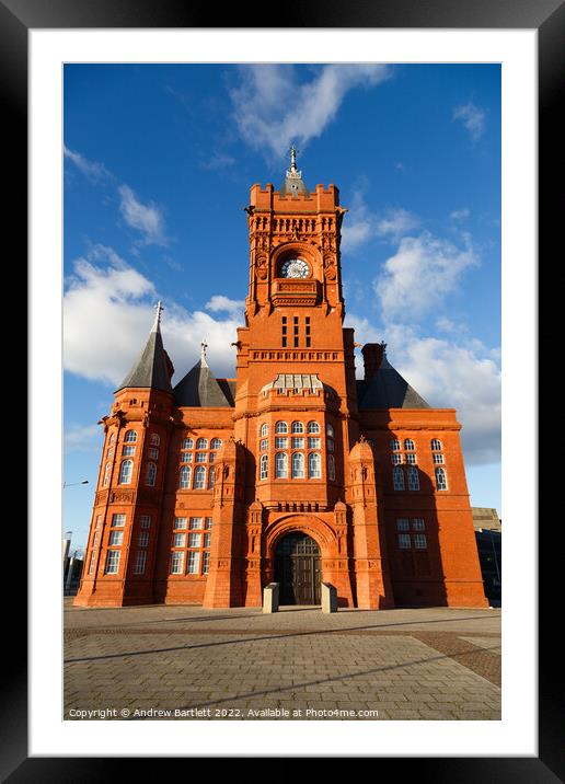Pierhead Building at Cardiff Bay, South Wales, UK. Framed Mounted Print by Andrew Bartlett