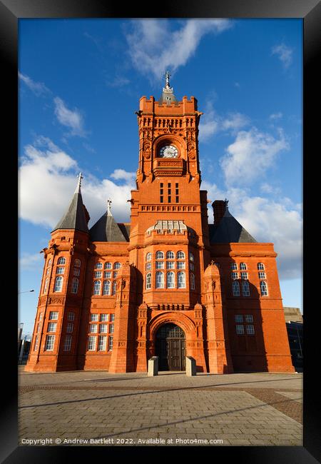 Pierhead Building at Cardiff Bay, South Wales, UK. Framed Print by Andrew Bartlett