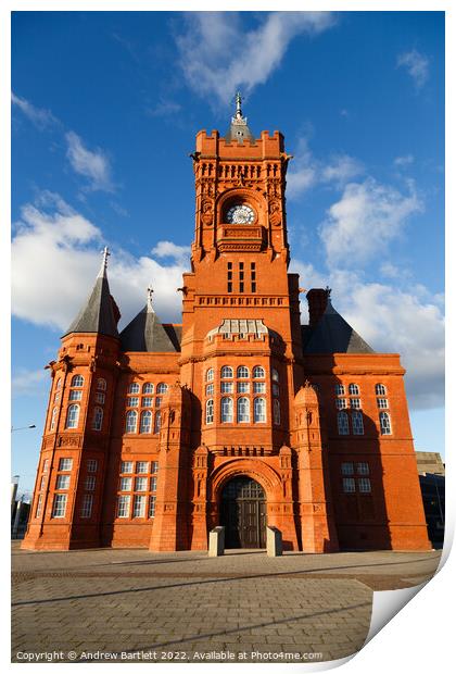 Pierhead Building at Cardiff Bay, South Wales, UK. Print by Andrew Bartlett