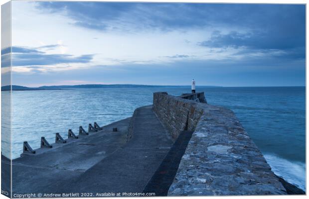 Porthcawl Breakwater, South Wales, UK Canvas Print by Andrew Bartlett
