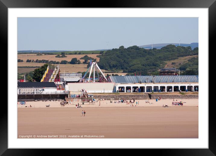 Coney Beach, Porthcawl, South Wales, UK.   Framed Mounted Print by Andrew Bartlett