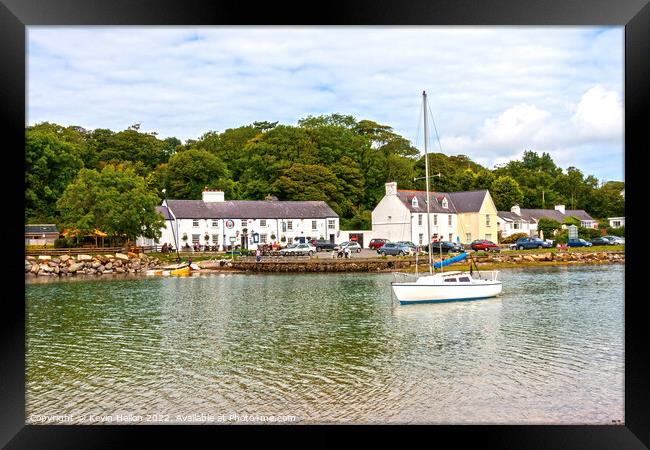 Yscht moored outside the Ship Inn, Red Wharf Bay, Framed Print by Kevin Hellon