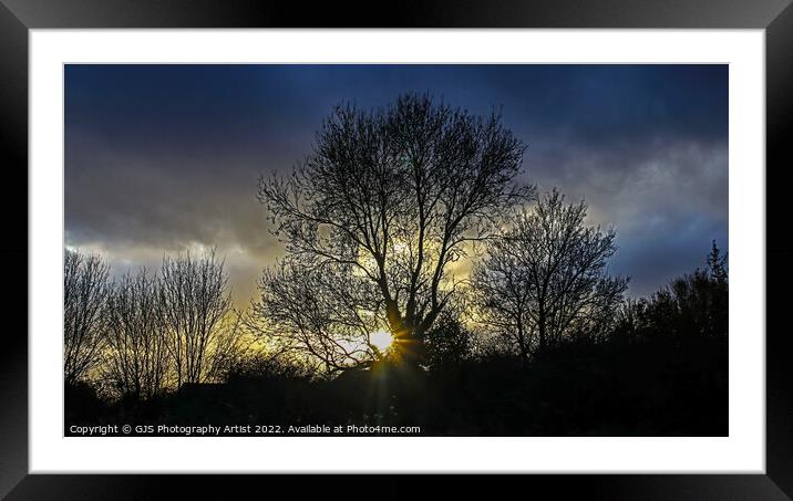 The Suns Last Stand Framed Mounted Print by GJS Photography Artist