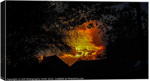 Fire in the Sky Canvas Print by GJS Photography Artist