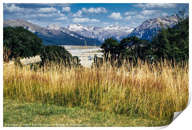 Snowcapped Mountains in Arthurs Pass Print by Roger Mechan