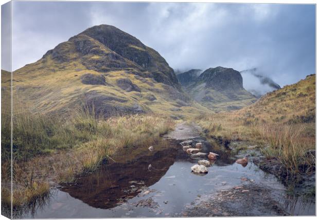 The three sisters of Glencoe  Canvas Print by Anthony McGeever