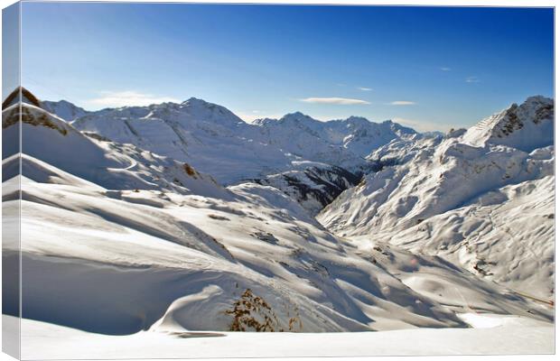 Zurs Lech am Arlberg Austrian Alps Austria Canvas Print by Andy Evans Photos