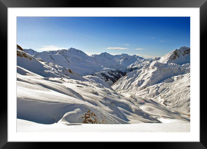 Zurs Lech am Arlberg Austrian Alps Austria Framed Mounted Print by Andy Evans Photos
