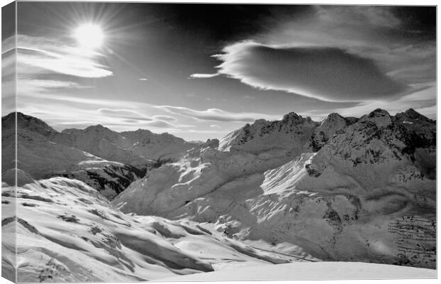 Zurs Lech am Arlberg Austrian Alps Austria Canvas Print by Andy Evans Photos