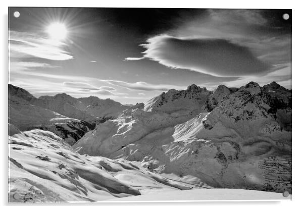 Zurs Lech am Arlberg Austrian Alps Austria Acrylic by Andy Evans Photos