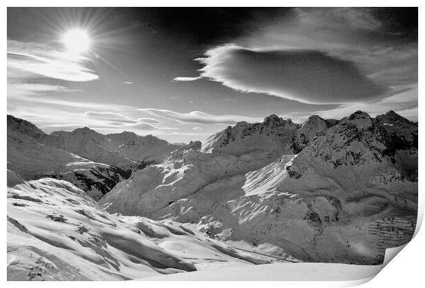 Zurs Lech am Arlberg Austrian Alps Austria Print by Andy Evans Photos