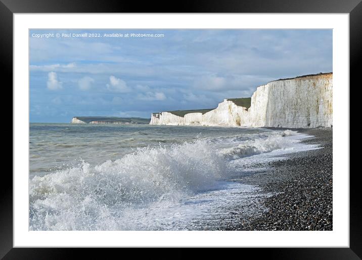 Waves at Birling Gap  Framed Mounted Print by Paul Daniell