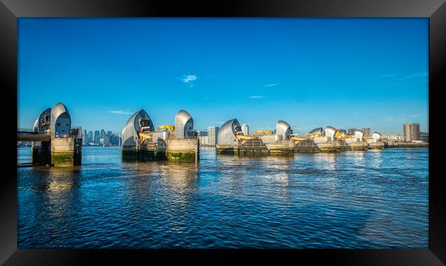 The Thames barrier, London, England Framed Print by Travel and Pixels 
