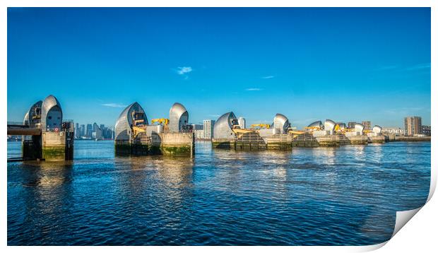 The Thames barrier, London, England Print by Travel and Pixels 