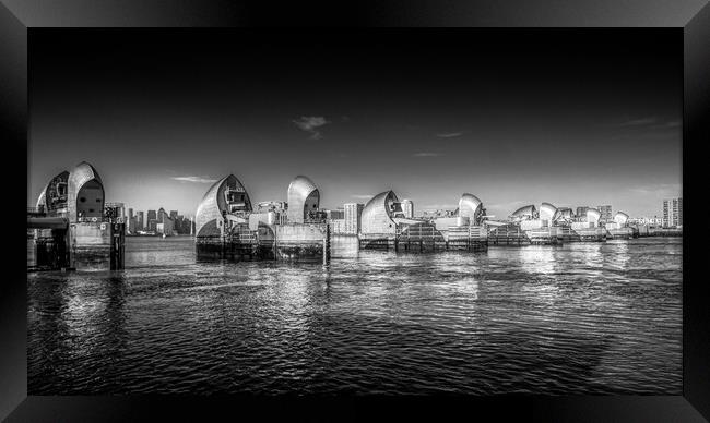 Thames Flood Barrier, Greenwich London Framed Print by Travel and Pixels 