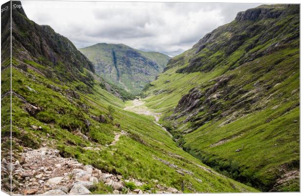 Lost or Hidden Valley of Glen Coe Scotland Canvas Print by Pearl Bucknall