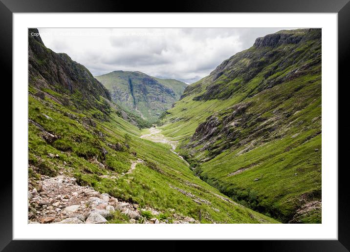 Lost or Hidden Valley of Glen Coe Scotland Framed Mounted Print by Pearl Bucknall