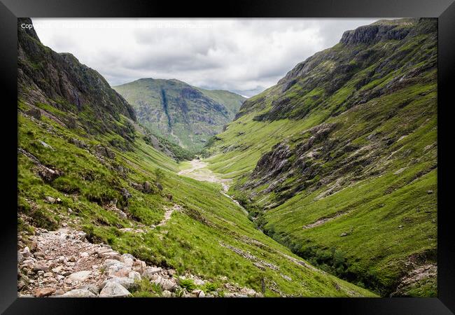 Lost or Hidden Valley of Glen Coe Scotland Framed Print by Pearl Bucknall
