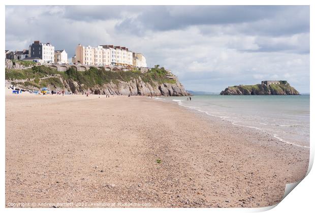 South Beach, Tenby, West Wales, UK Print by Andrew Bartlett
