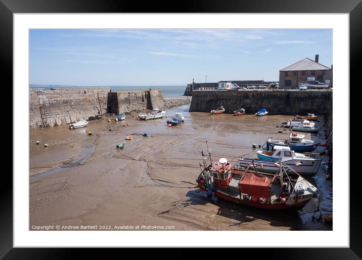 Porthcawl Harbour, South Wales, UK Framed Mounted Print by Andrew Bartlett