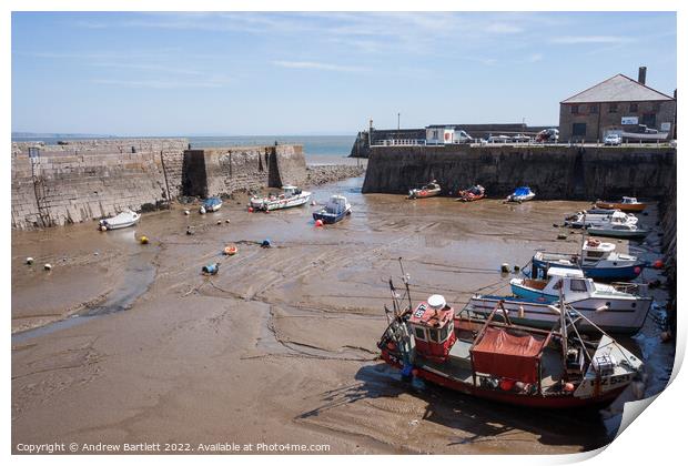 Porthcawl Harbour, South Wales, UK Print by Andrew Bartlett