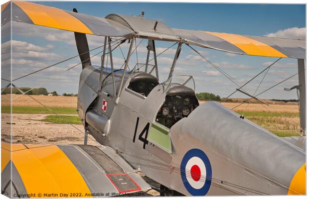 Experience the Thrill of Vintage Biplane Aviation Canvas Print by Martin Day