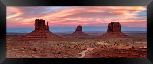 Monument Valley Panorama Framed Print by Matthew Train