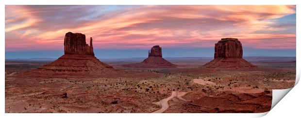Monument Valley Panorama Print by Matthew Train