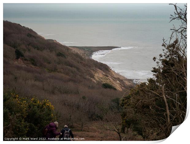 Hiking in Hastings Country Park  Print by Mark Ward
